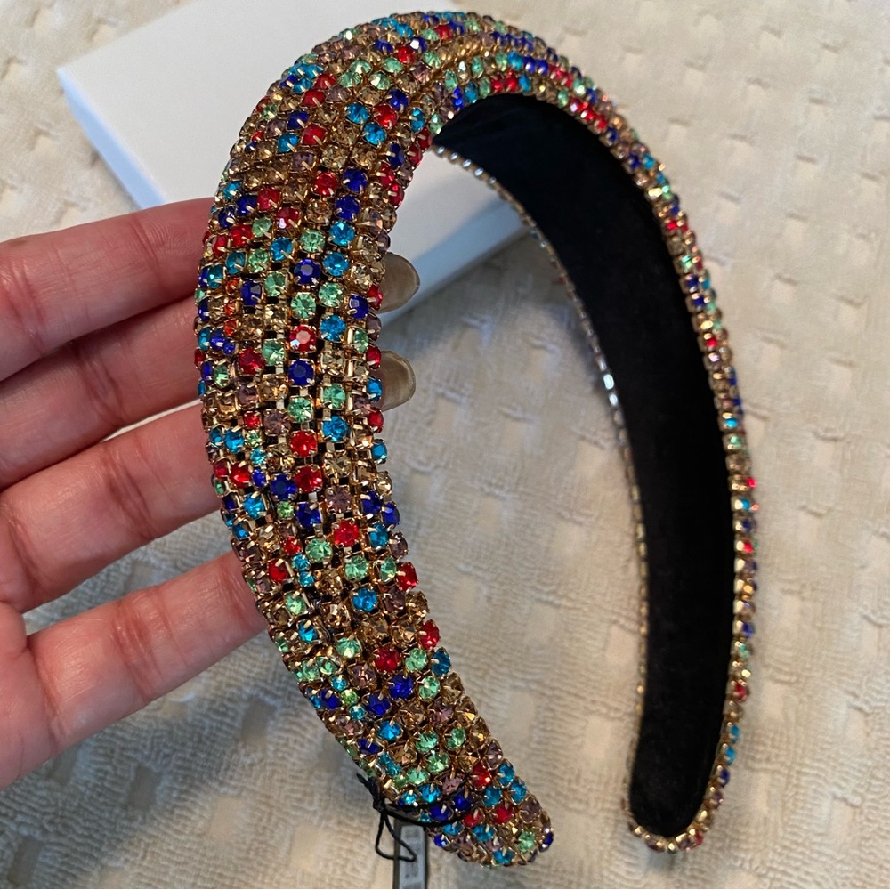 Colorful Rhinestone Embellished Headband